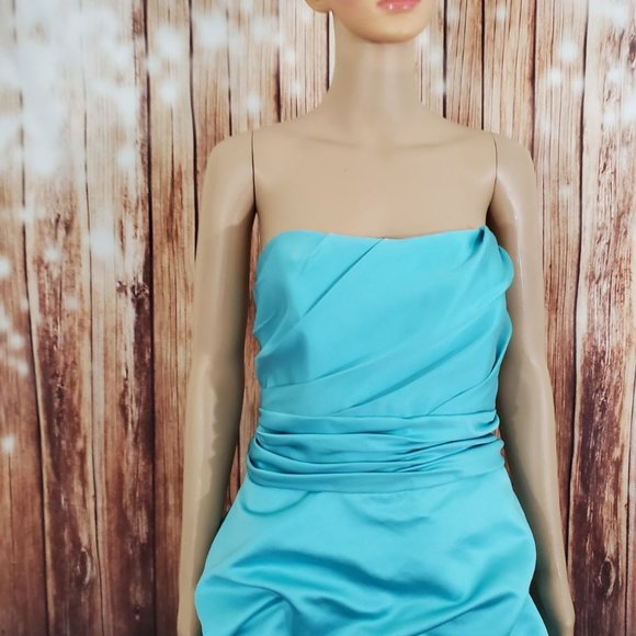 David's Bridal Dress 14 Blue - Picture 2 of 5